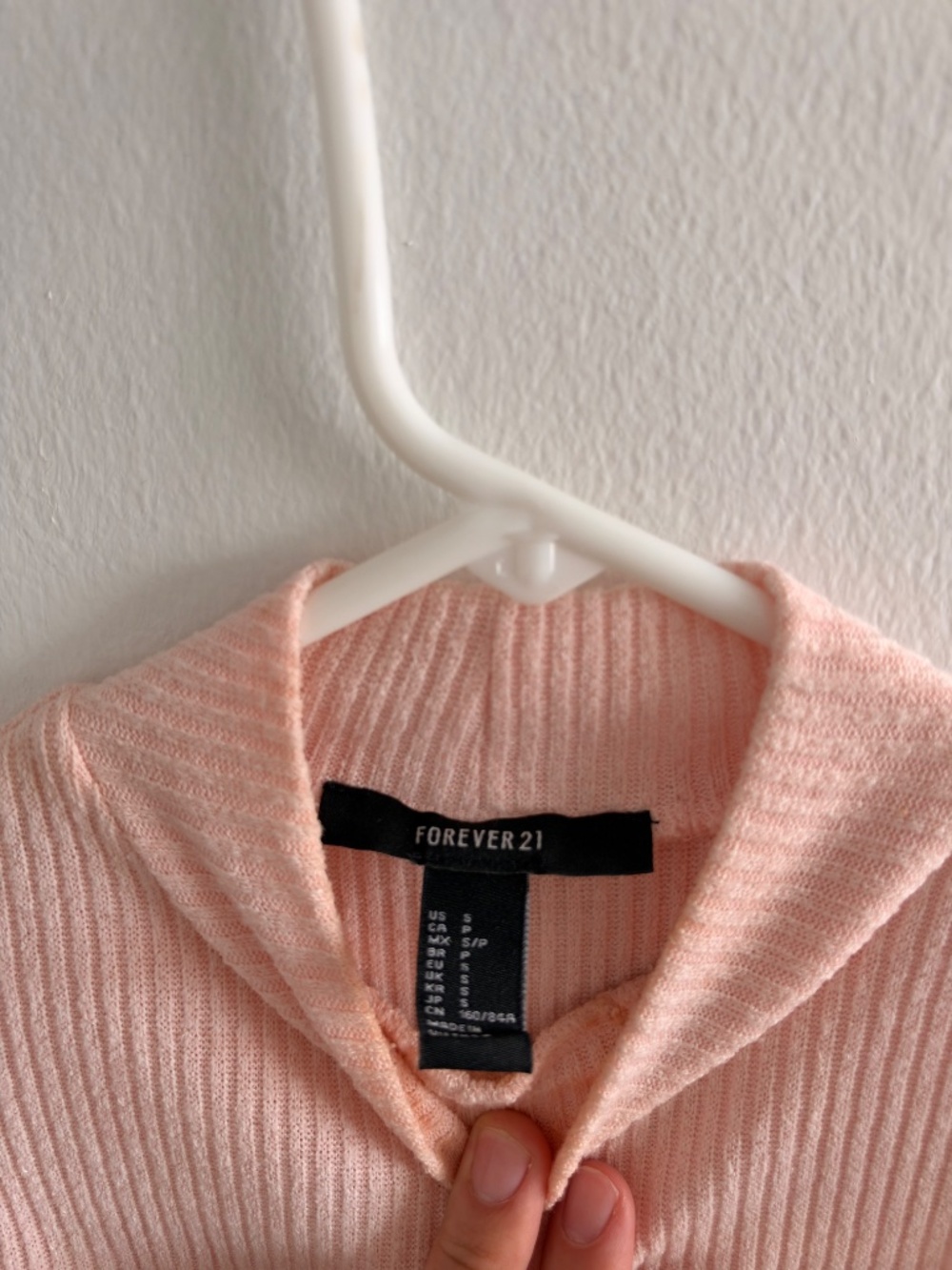 Forever 21 Pink Ribbed Ruffle Sleeve Sweater Top - Picture 3 of 3